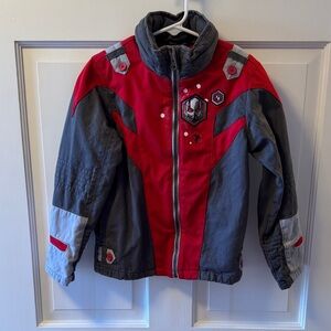 Disney Marvel Ant Man Red and Gray Jacket with Hidden Hood